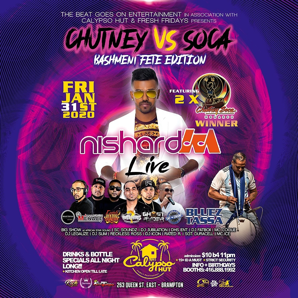 CHUTNEY VS SOCA FEAT: 2X CHUTNEY SOCA CHAMPION NISHARD M. AT CALYPSO ...