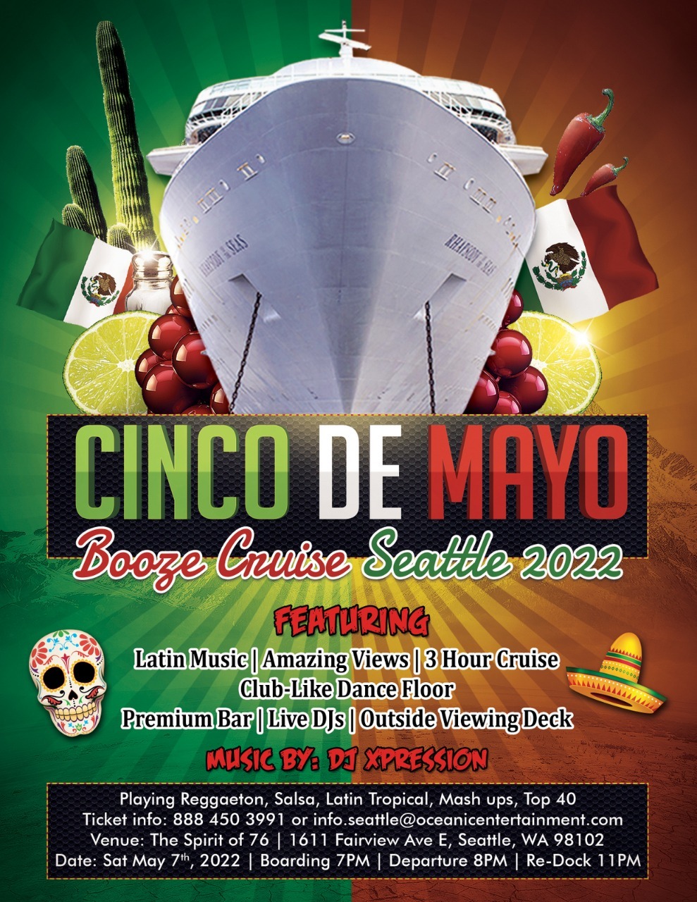 Cinco De Mayo Booze Cruise Seattle 2022
