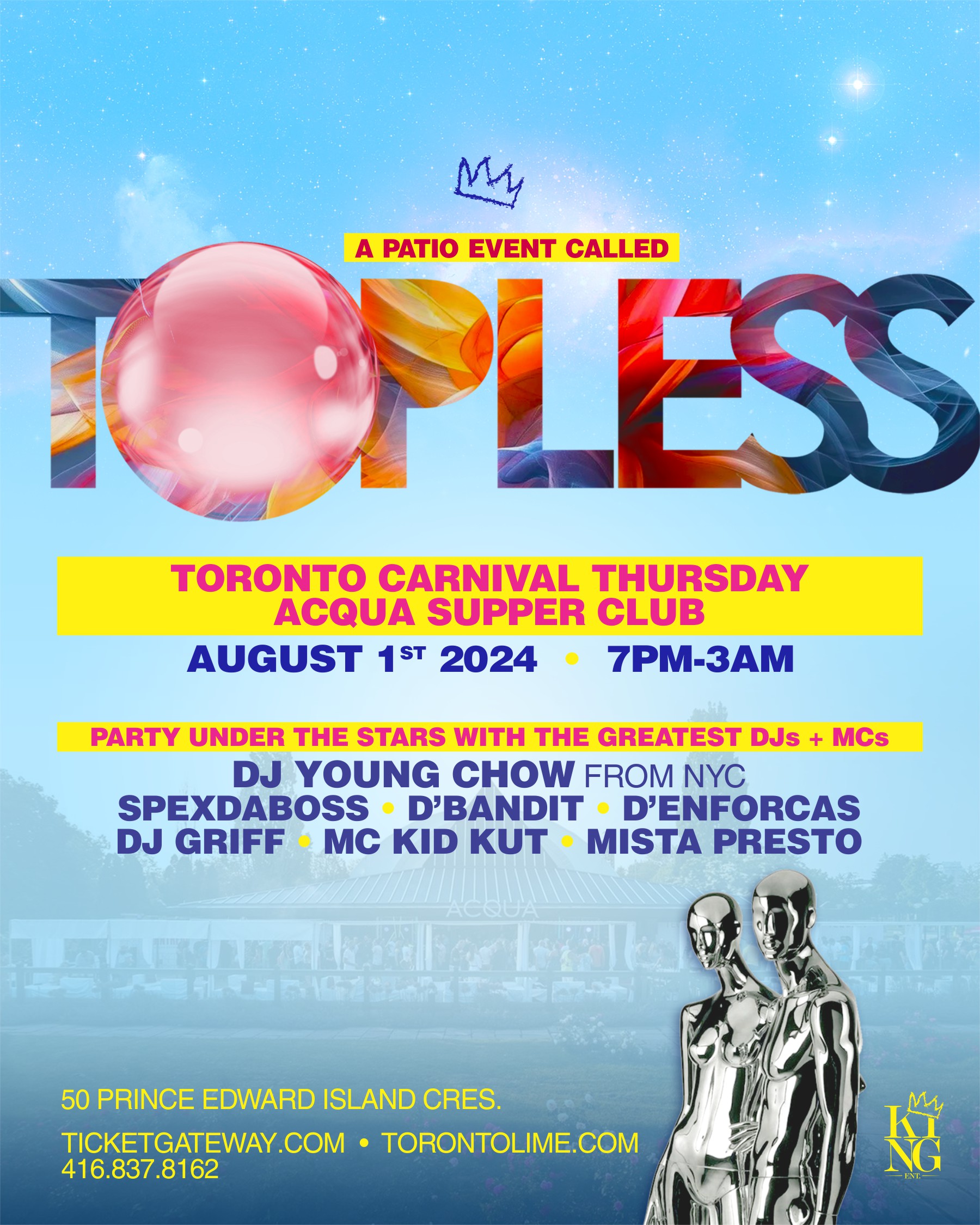 TOPLESS 2024 : Carnival Thursday Patio Party