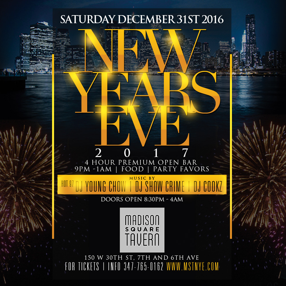 New Years Eve Party At Madison Sqaure Tavern