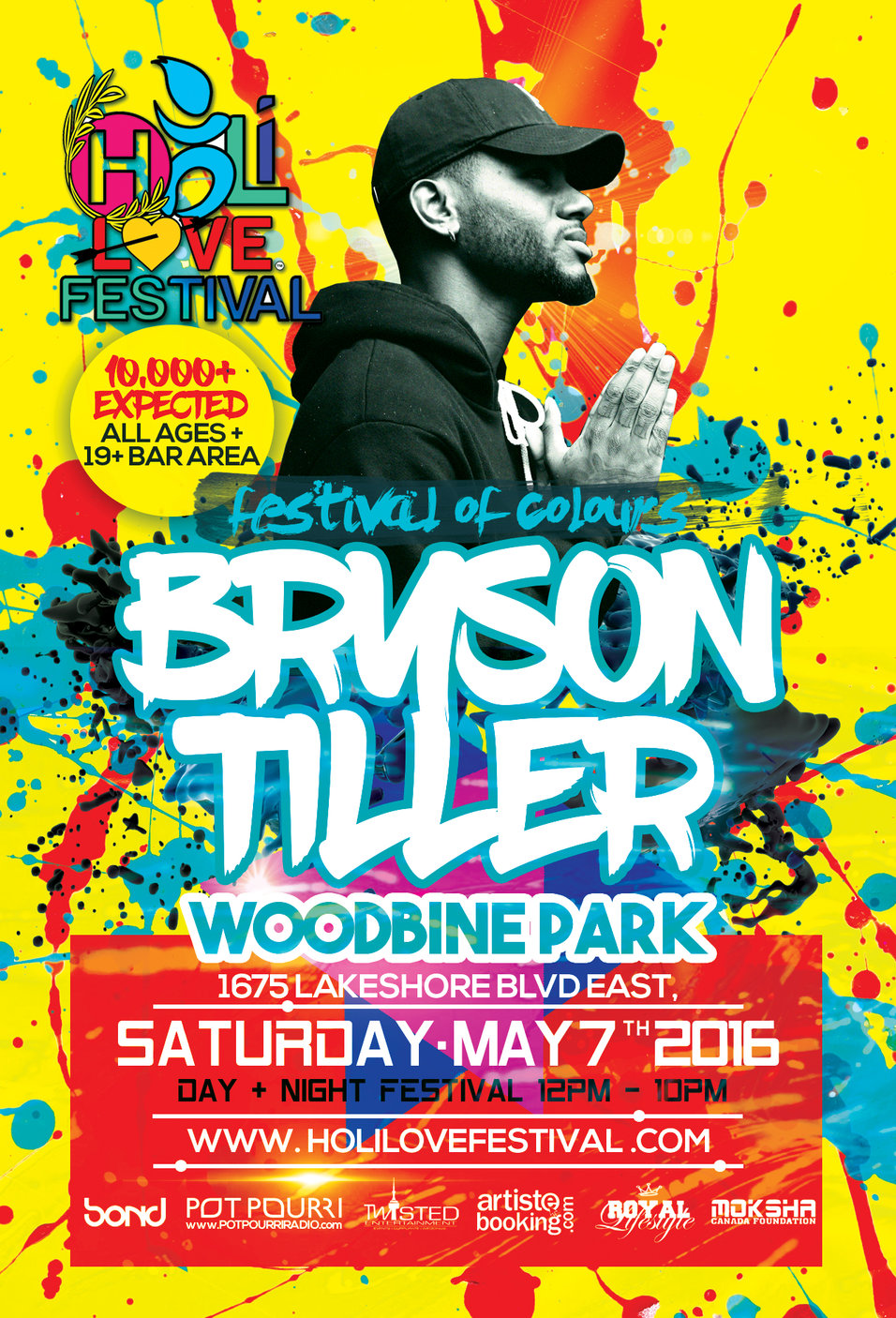 Bryson Tiller Live Concert Tickets | Holi Love Festival Toronto 2016