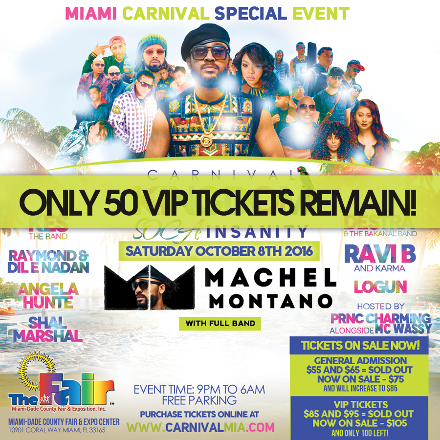 Machel Montano Live In Miami Carnival | Buy Concert Tickets 2016