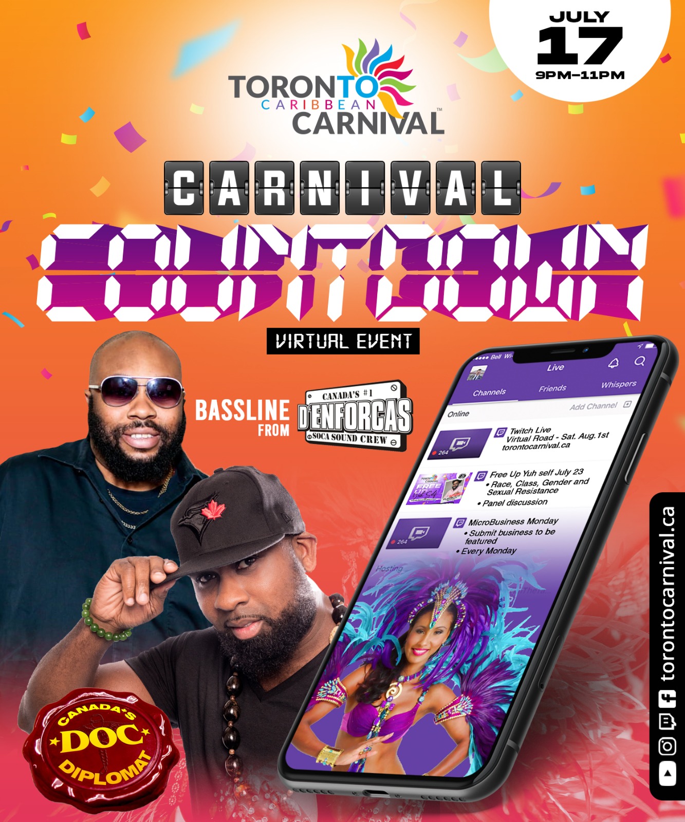 Toronto Carnival Countdown