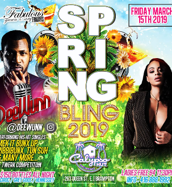 ST. PATRICKS DAY WEEKEND SPRING BLING FEAT: DEEWUN  @Calypso Hut (BRAMPTON)