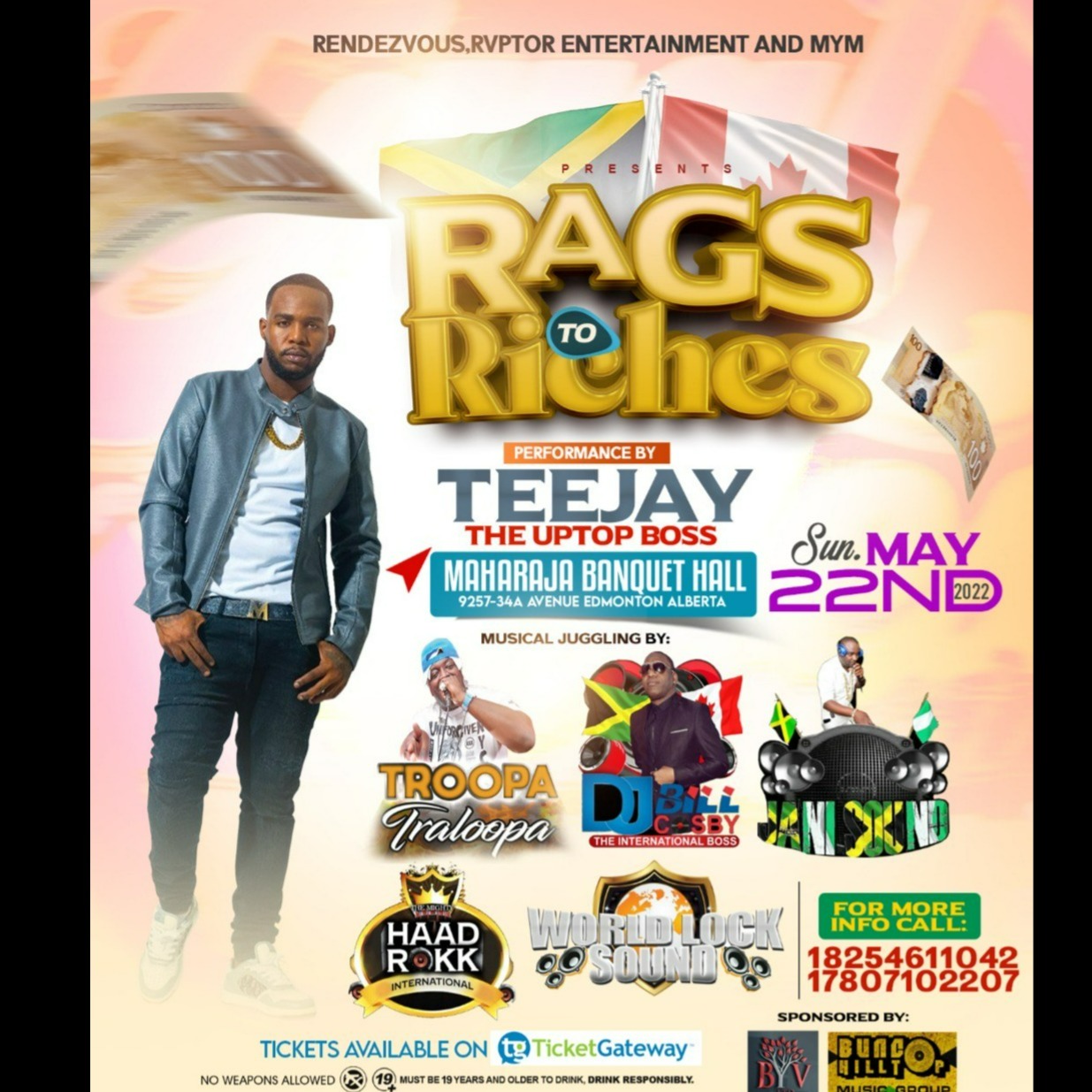 Rags To Riches Teejay performing live in Edmonton, Alberta