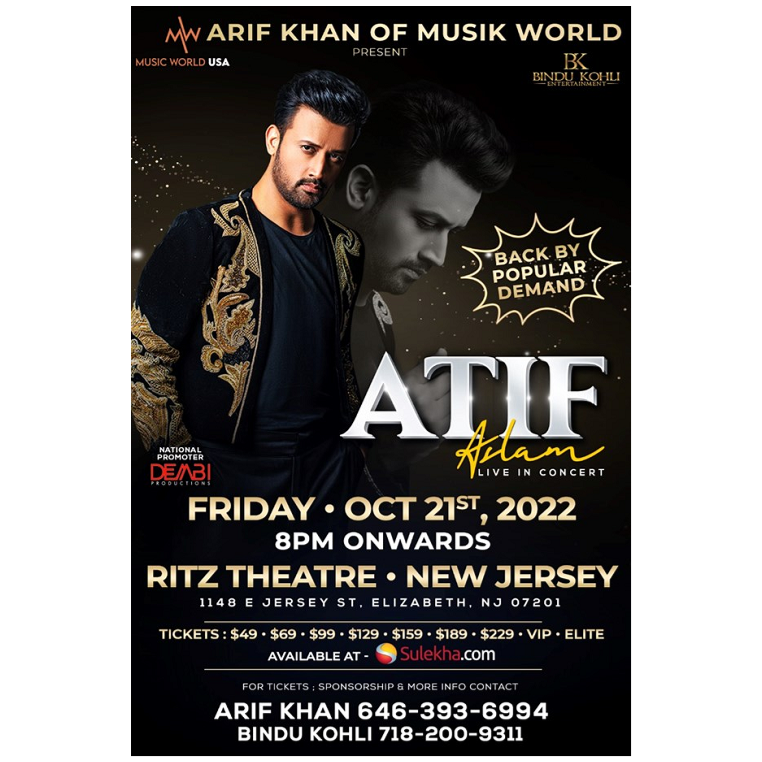 Atif Aslam Live Concert in New Jersey