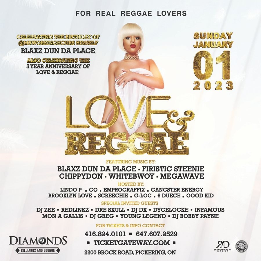 LOVE & REGGAE NEW YEARS DAY EVENT