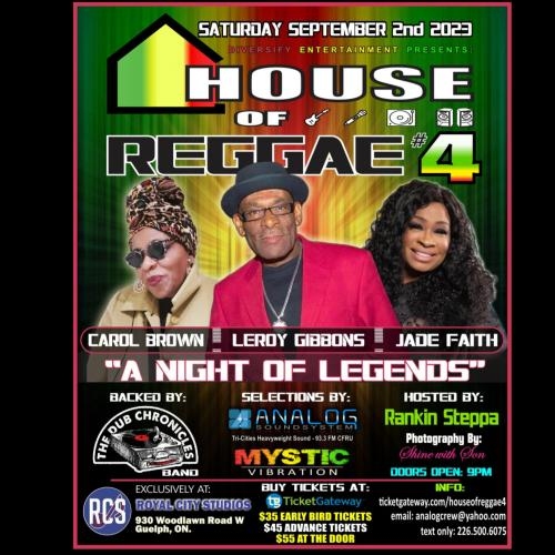 House Of Reggae # 4 - Presented By: Diversify Entertainment