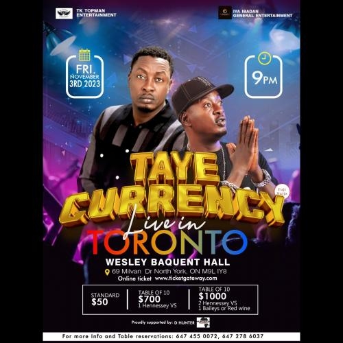 Taye Currency Live in Toronto