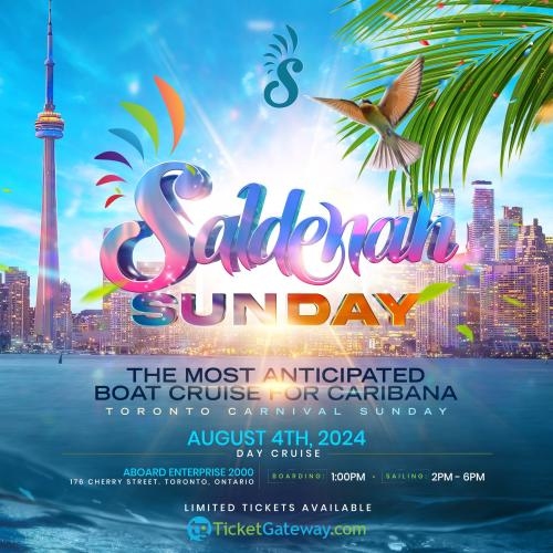 SALDENAH SUNDAY Boat Cruise | Toronto Carnival Sunday 2024