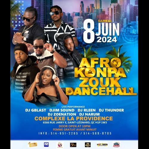 AFRO KONPA ZOUK DANCEHALL NIGHT