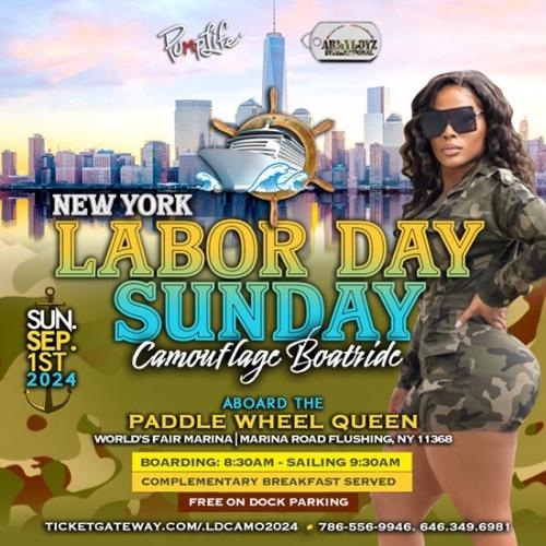 NY ORIGINAL LABOR DAY CAMOUFLAGE BOATRIDE