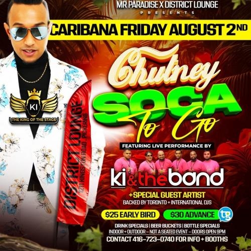 Chutney Soca 2 Go Featuring K.I and The Band 