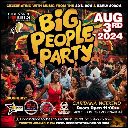 BIG PEOPLE PARTY (RETRO PARTY)80'S 90'S EARLY 2000S MUSIC 