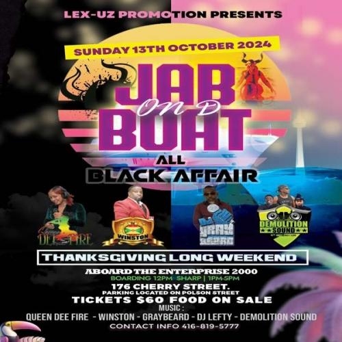 JAB ON D BOAT ALL BLACK AFFAIR