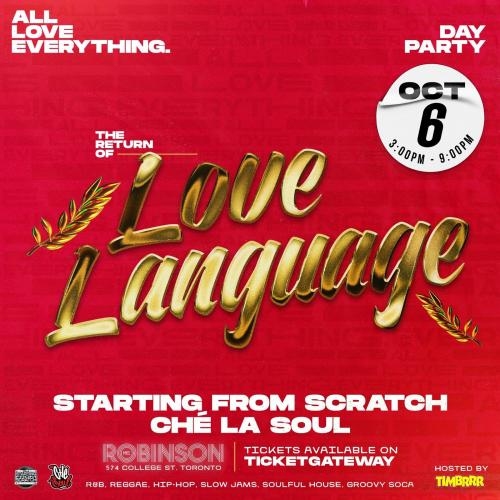 THE RETURN OF LOVE LANGUAGE - SUN OCT 6th 2024