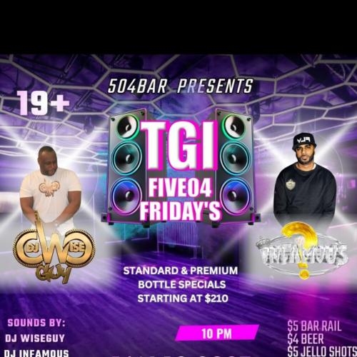 TGI-FIVE-04 FRIDAY'S $5 GUEST LIST 