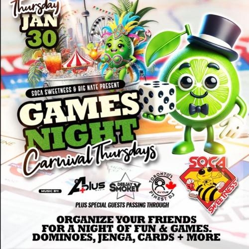 CARNIVAL THURSDAYS - GAMES NIGHT