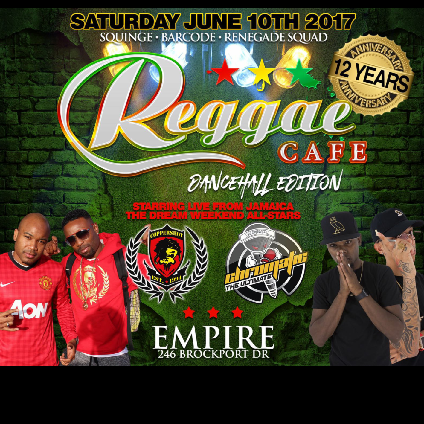 REGGAE CAFE 12yr Anniversary  DANCEHALL EDITION