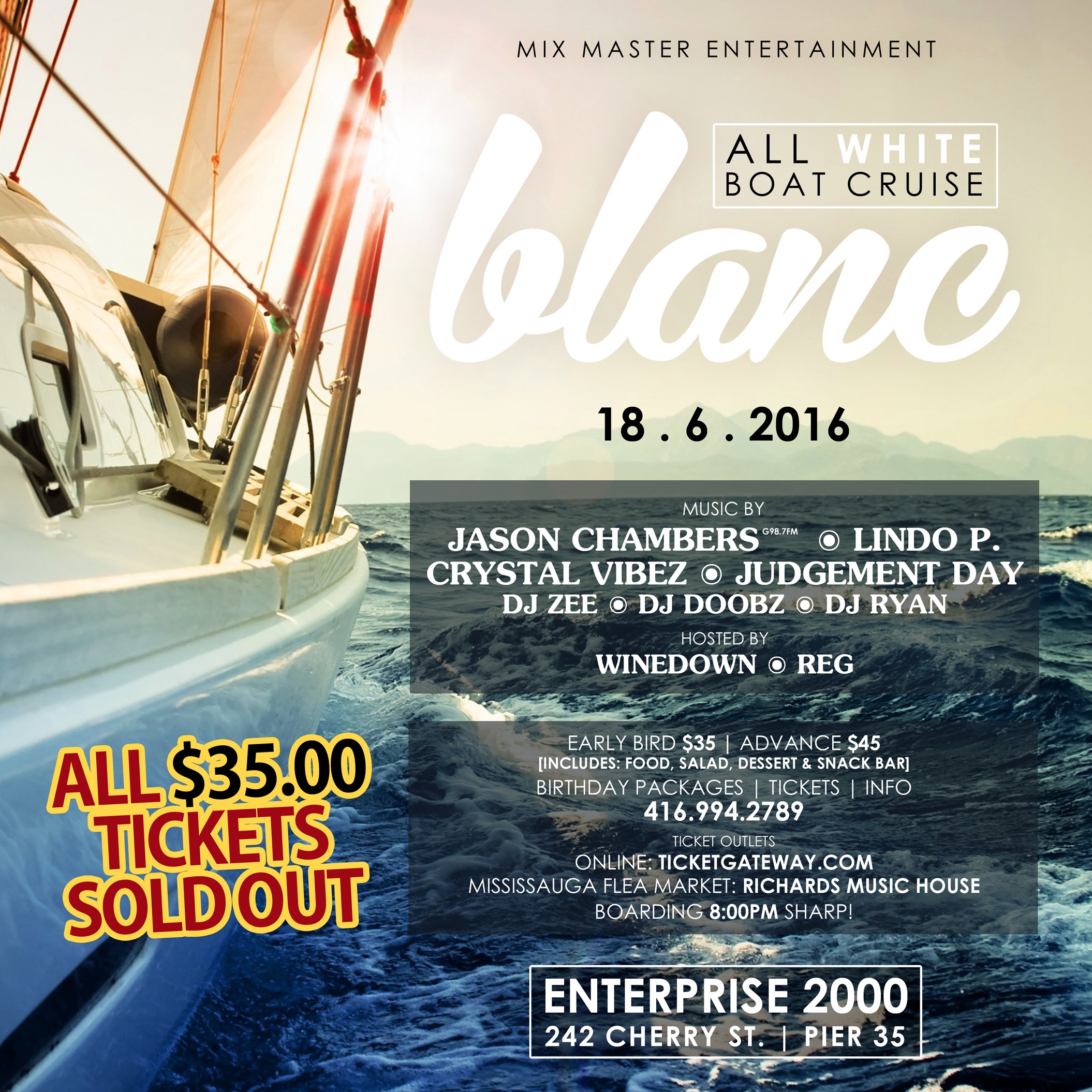 BLANC - All White Boat Cruise