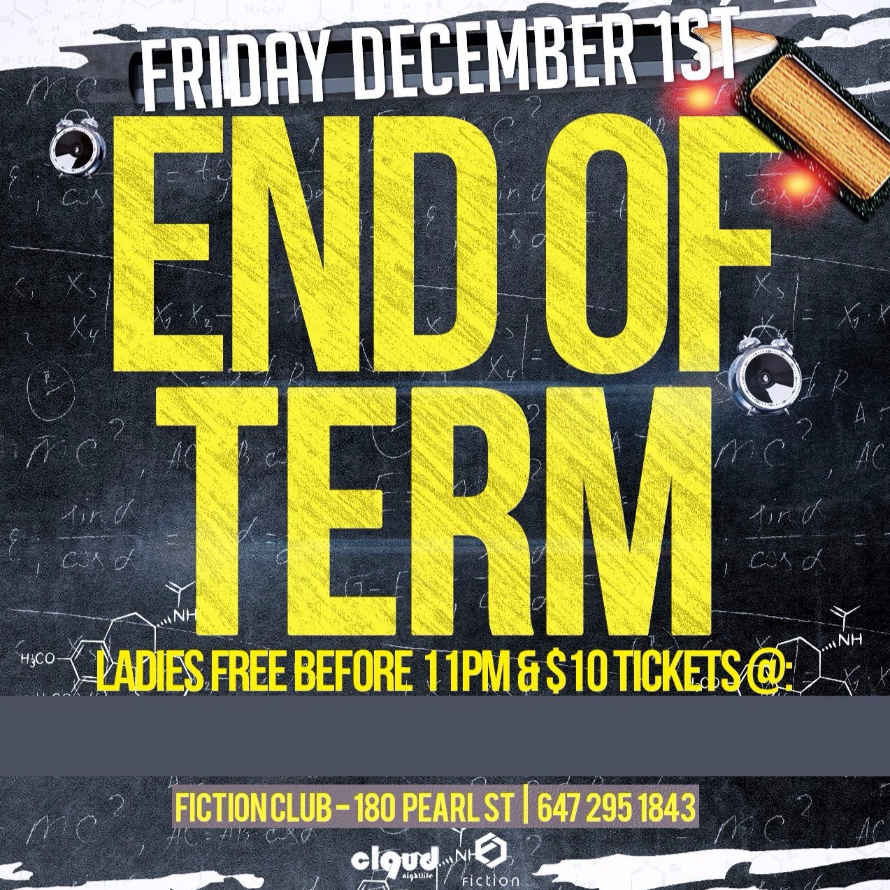 End of Term Party @ Fiction // Fri Dec 1 | Ladies FREE Before 11PM