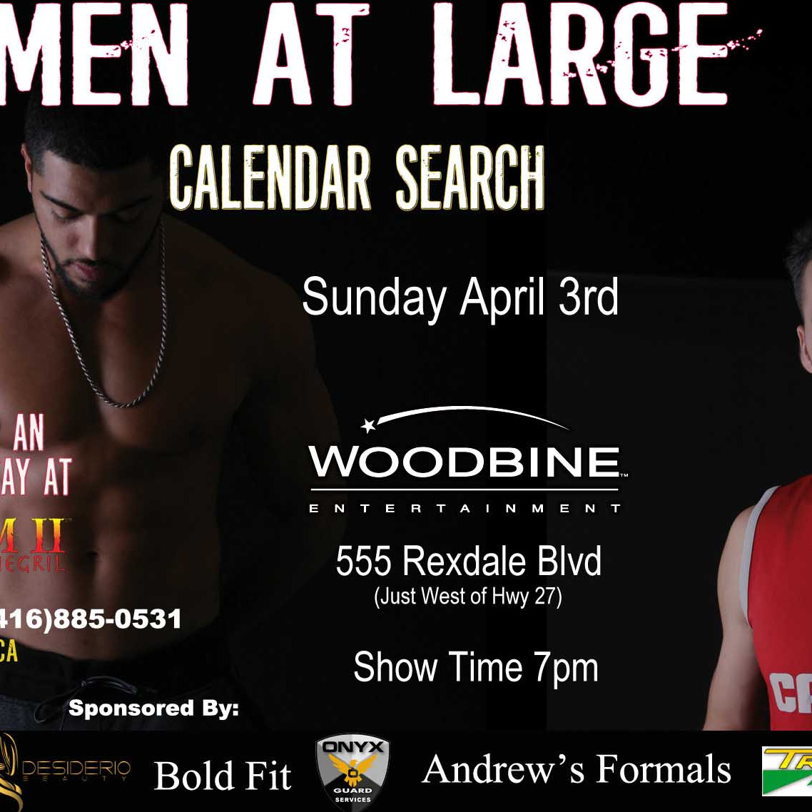 Men At Large Tickets Calendar Model Search