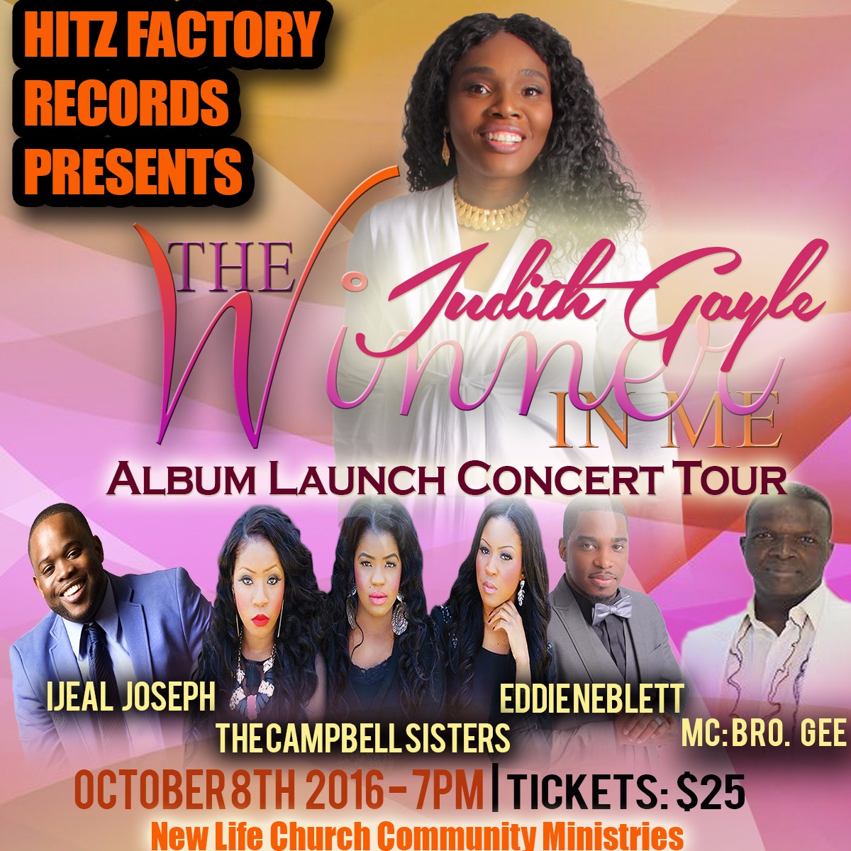 JUDITH GAYLE THE WINNER IN ME ALBUM LAUNCH CONCERT TOUR // October 8th