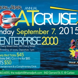 TRJ Annual Boat Cruise - Monday September 7 - We be Jammin'