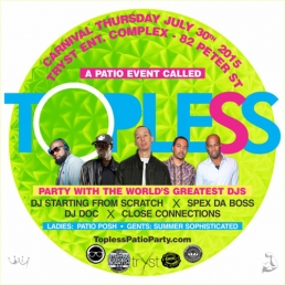 TOPLESS | Caribana Thursday Patio Party