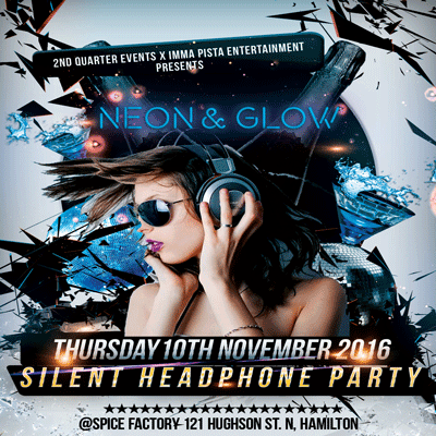 Neon & Glow Silent Headphone Party