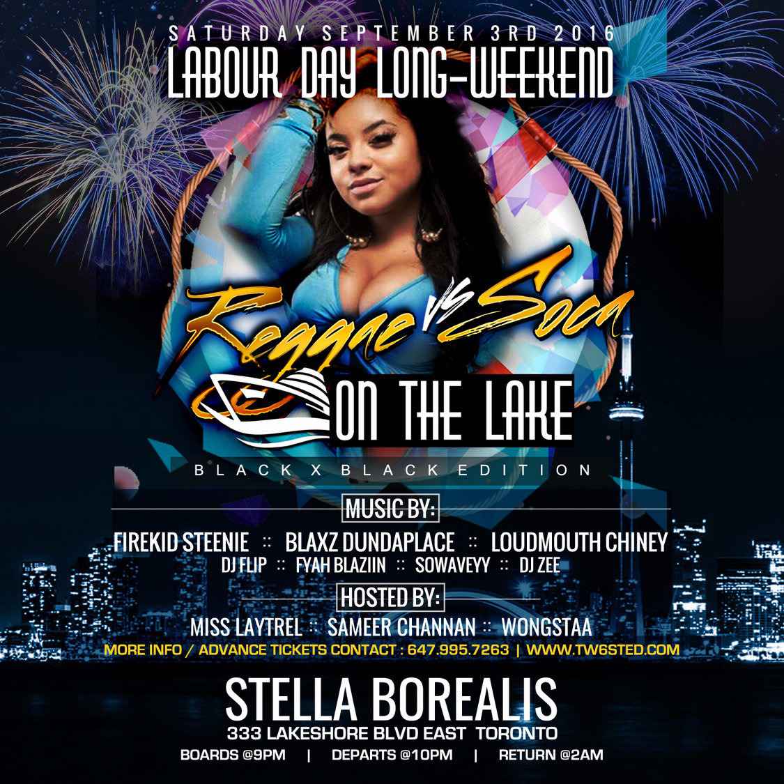 Reggae Vs Soca On The Lake | Black x Black Edition | Labour Day Weekend 