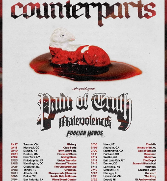 Counterparts, Pain Of Truth, Malevolence & Foreign Hands | Tickets 